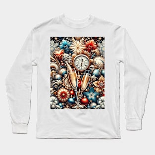 Midnight Majesty: A New Year's Elegance Long Sleeve T-Shirt